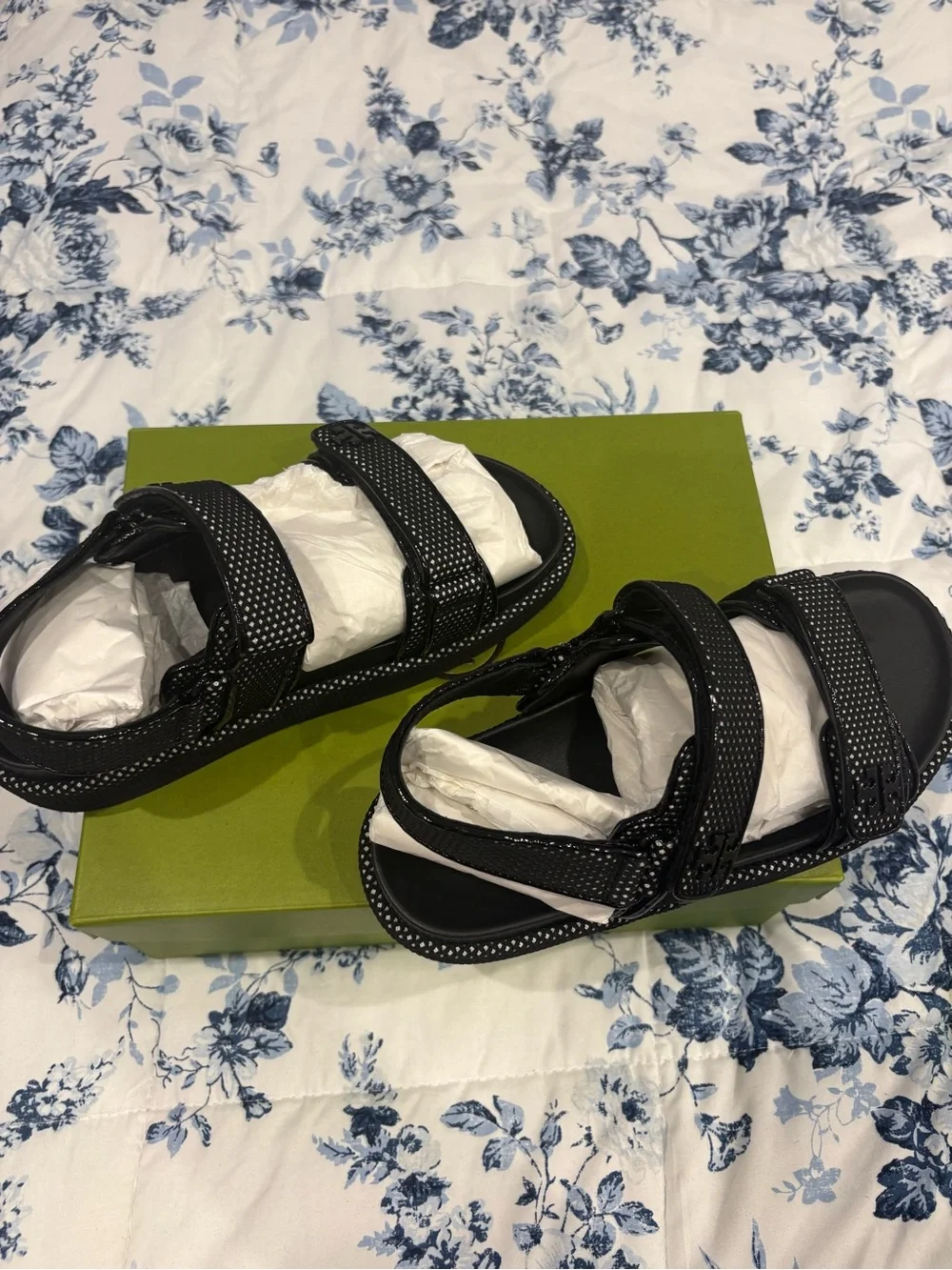 NEW Tory Burch Kira Sport Sandals Perfect Black/New Ivory Women’s Size 9 NIB - Picture 1 of 8